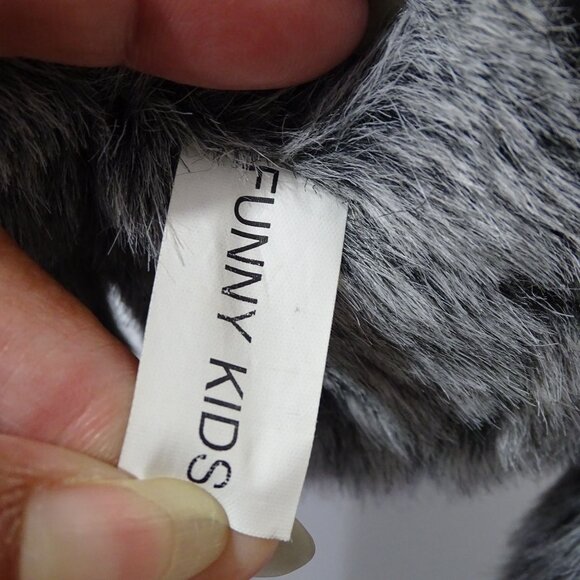 Funny Kids Gray Plush Teddy Bear Stuffed Animal Toy Shelf Sitter Nursery - Picture 6 of 8